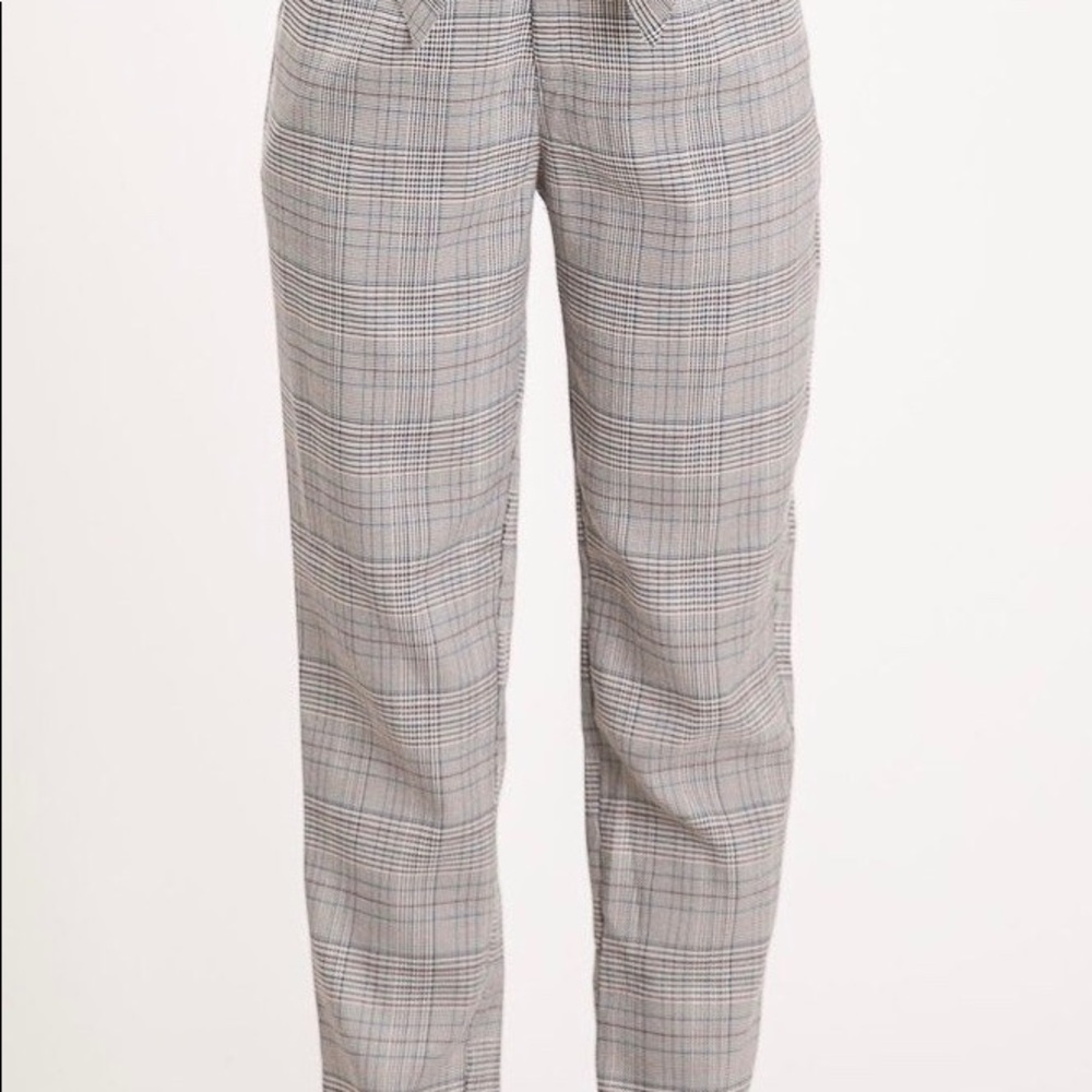 FRONT TIE BLACK & WHITE PLAID w/STRETCH - Picture 13 of 13
